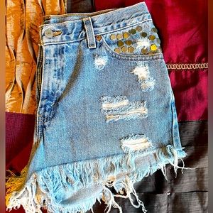 Upcycled Levi’s 517 Slim Fit jean Shorts